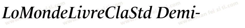 LoMondeLivreClaStd Demi字体转换